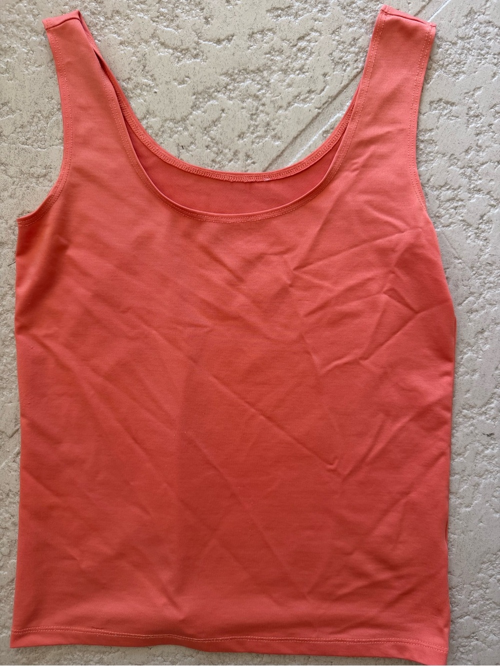 Chico's Coral-Orange Scoop Neck Tank - Picture 1 of 6